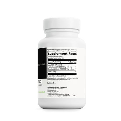 DAVINCI Labs Nattokinase Plus — High-Potency Nattokinase + Antioxidant Support for Circulation | Gluten Free, 60 Veg Capsules