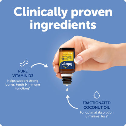 Ddrops Adults 2000IU 180 Drops – Liquid Vitamin D3 Supplement