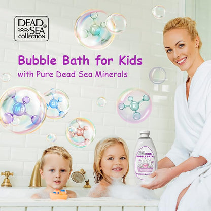 Dead Sea Collection Bubble Bath for Kids with Lavender – 2 x 33.8 fl oz (67.6 fl oz total)