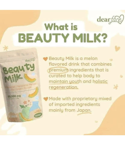 Dear Face Beauty Milk Japanese Collagen – Strawberry & Melon Drink (50,000mg)