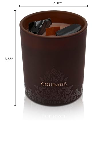 Deep Eden Empowerment Crystal Candle - Forest Mahogany, 7.4 oz