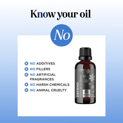 Defend Cleaning Essential Oil Blend — Pure Natural Purification for Diffusers