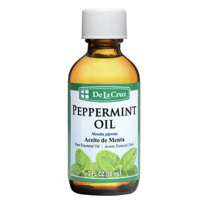 De La Cruz Peppermint Essential Oil - 100% Pure Steam Distilled 2 fl oz for Aromatherapy