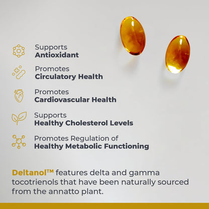 Premier Research Labs Deltanol Tocotrienols – 100 mg Vitamin E per Capsule
