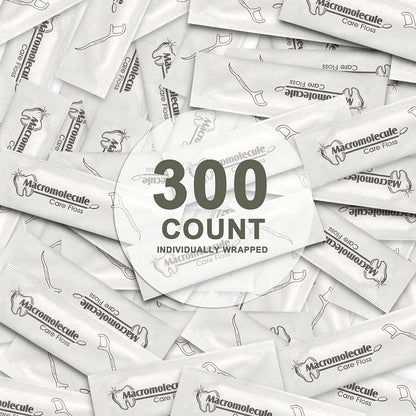 300 Count Dental Floss Picks - Individually Wrapped, Travel Flossers