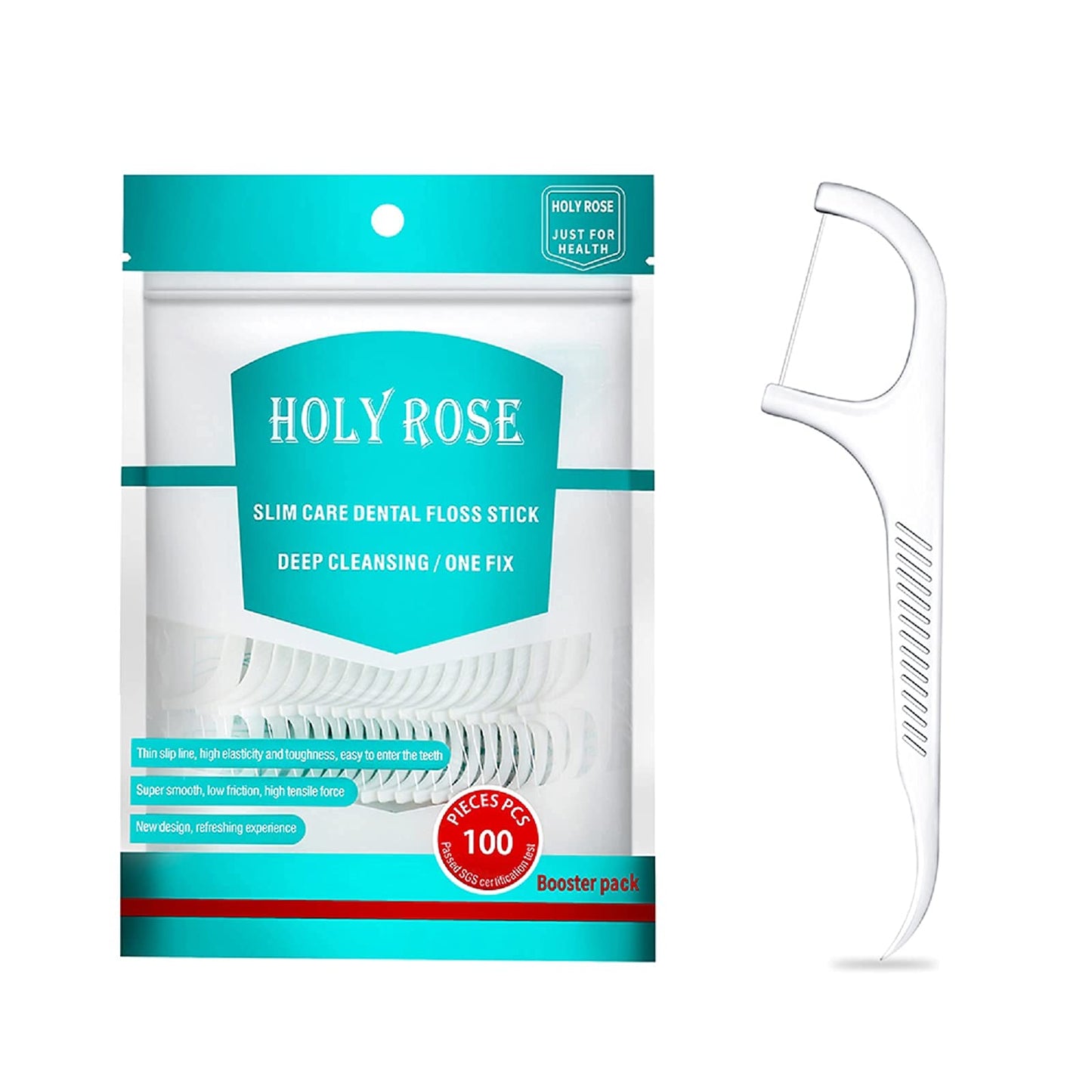 Dental Floss Picks 500 Count - High-Elasticity Floss Sticks, Unflavored, Re-Seal Bag for Daily Teeth Cleaning