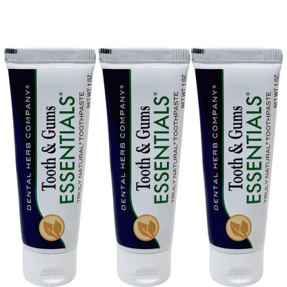 Dental Herb Company Travel Toothpaste 1oz (3 Pack) – Fluoride-Free & SLS-Free