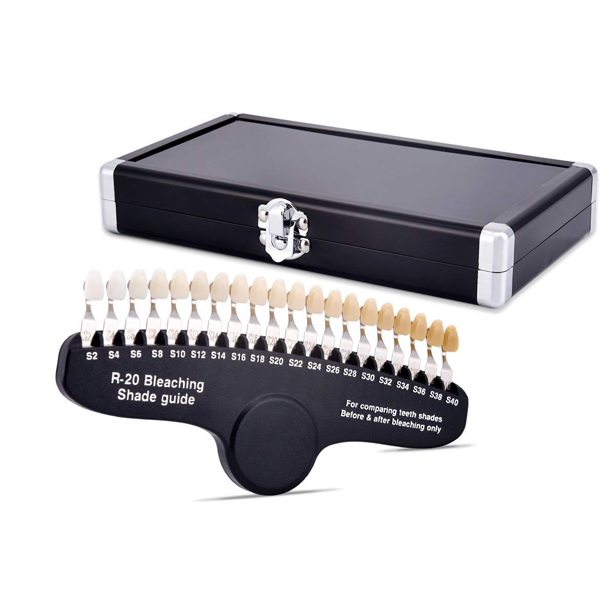 Dental Teeth Shade Guide – 3D Porcelain R-20 Whitening Chart (20 Colors) for Dentists