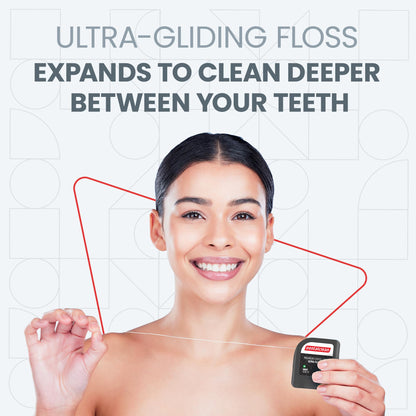 Dentalclean 3 White Strip Floss 50m Mint - Ultra-Gliding, Family Pack