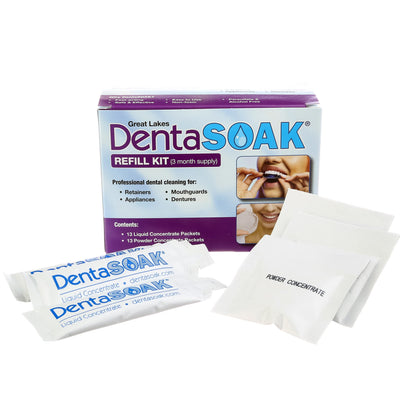 DentaSOAK Refill Kit – Mint Scented, 3 Month Supply | Non-Toxic & Persulfate Free