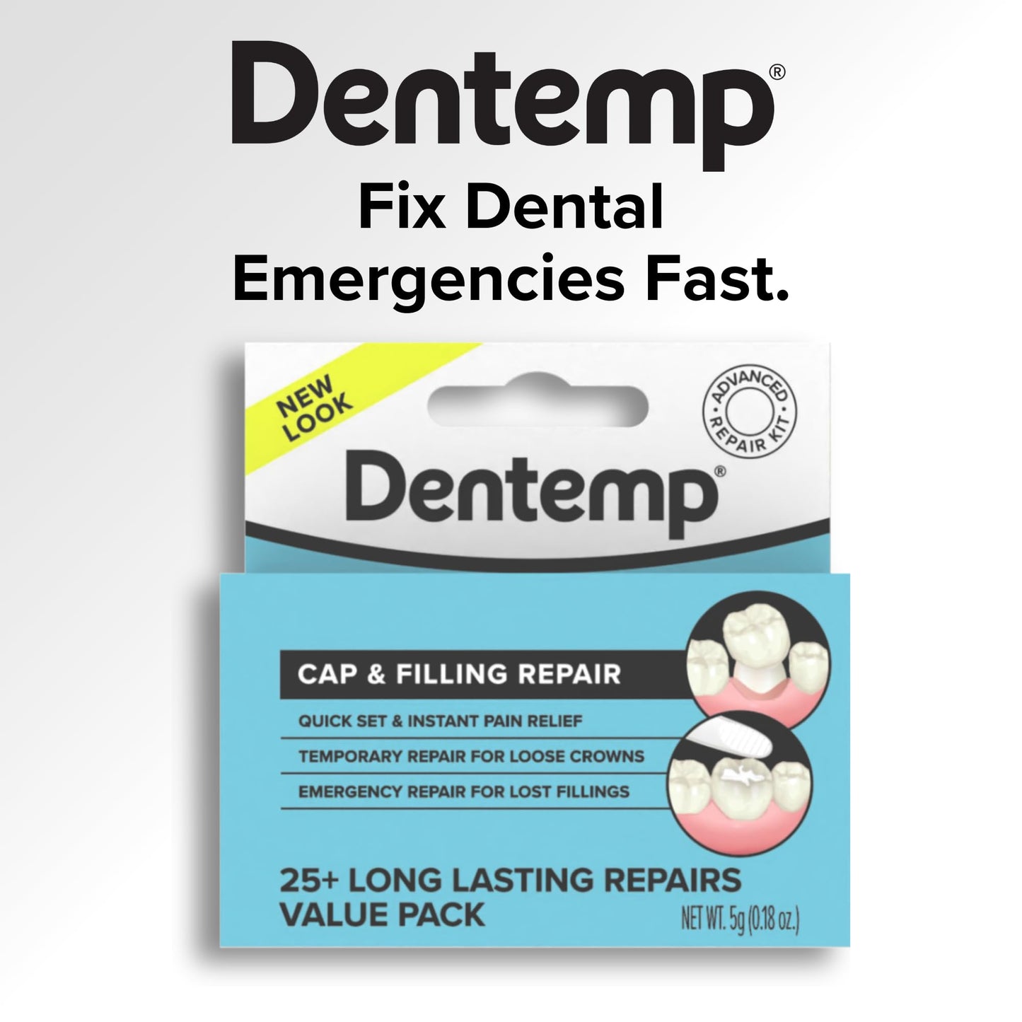 Dentemp Maximum Strength Lost Filling & Loose Cap Repair Kit – Instant Pain Relief