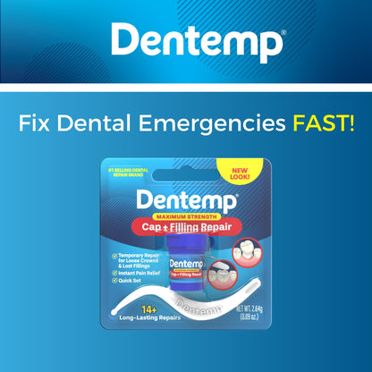 Dentemp Maximum Strength Loose Cap & Lost Filling Repair – Pack of 2