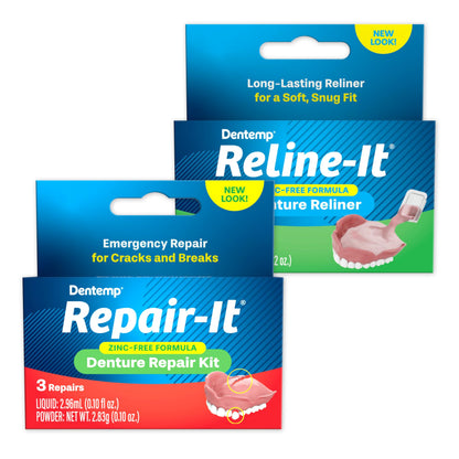 Dentemp Repair-it Denture Kit & Reline-it – Multi-Pack