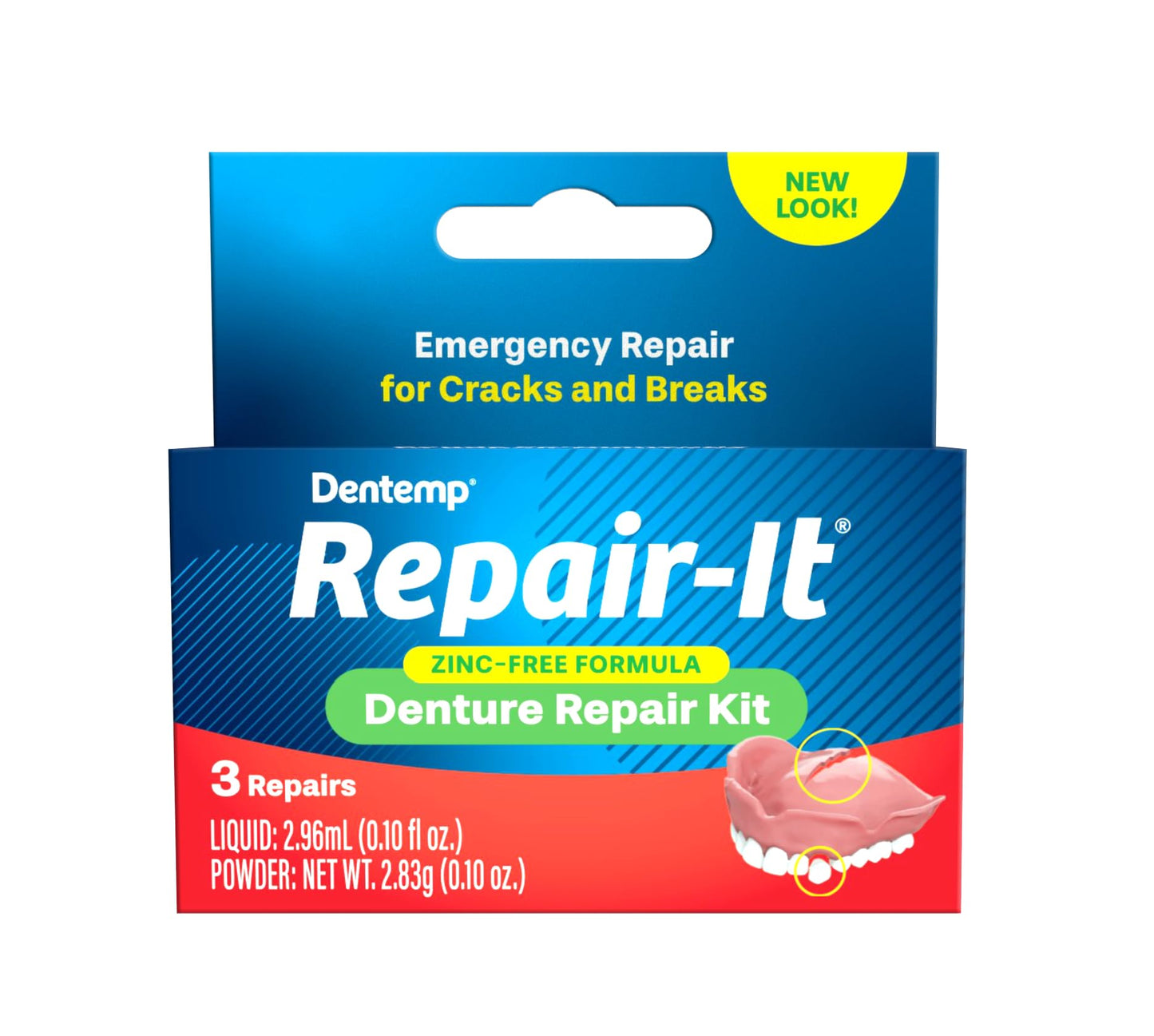 Dentemp Repair Kit - Repair-It Advanced Formula for Dentures | Fix Breaks & Loose Teeth