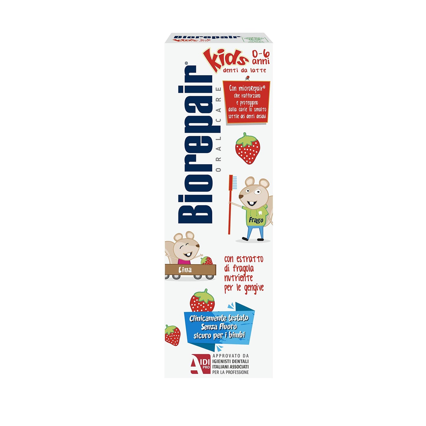 Dentifricio Kids 0-6 Years – Fluoride-Free Fruit Toothpaste for Children (3 Pack)