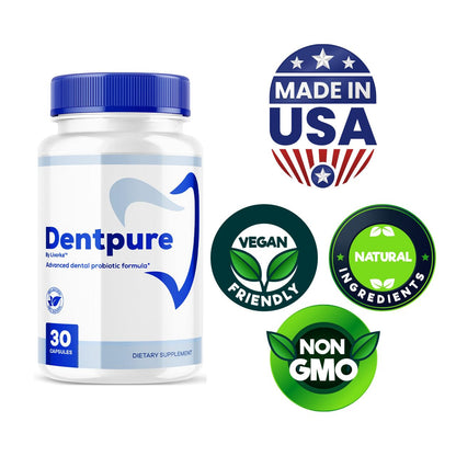 (3 Pack) Dentpure Probiotics – Official Dentpure Capsules for Healthy Teeth & Gums (90 Capsules, 3 Months)