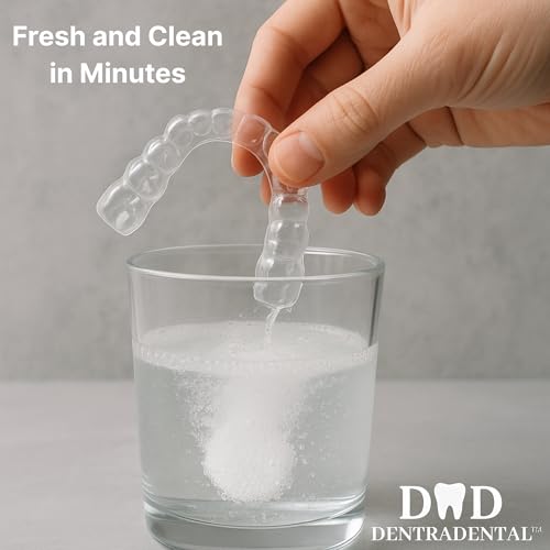 DENTRA DENTAL 96 Count Retainer & Aligner Cleaner Tablets – Mint, 3-Month Supply