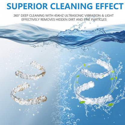 Ultrasonic Retainer Cleaner 45kHz – 4 Modes, 200ml, Denture & Jewelry