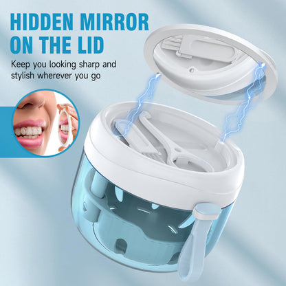 Necteem Denture Bath Box Cup – Leak-Proof Portable Retainer Case for Travel