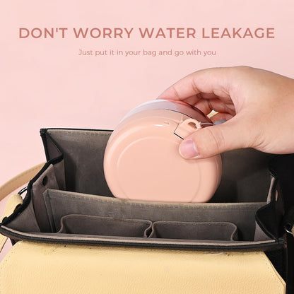 Denture Case – Leak-Proof Denture Bath Cup, Storage & Cleaning Container (Pink)