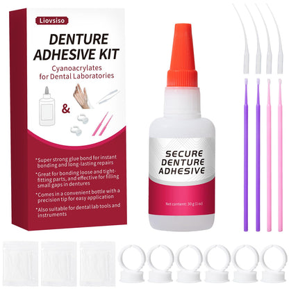 Dental Lab Instant Bonding Glue (1oz) for Denture Repair – Quick Bond, Lasts Days to Weeks