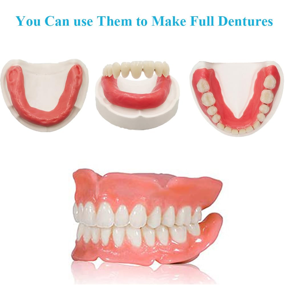 DIY Denture Kit: Full or Partial Top & Bottom Fake Teeth at Home