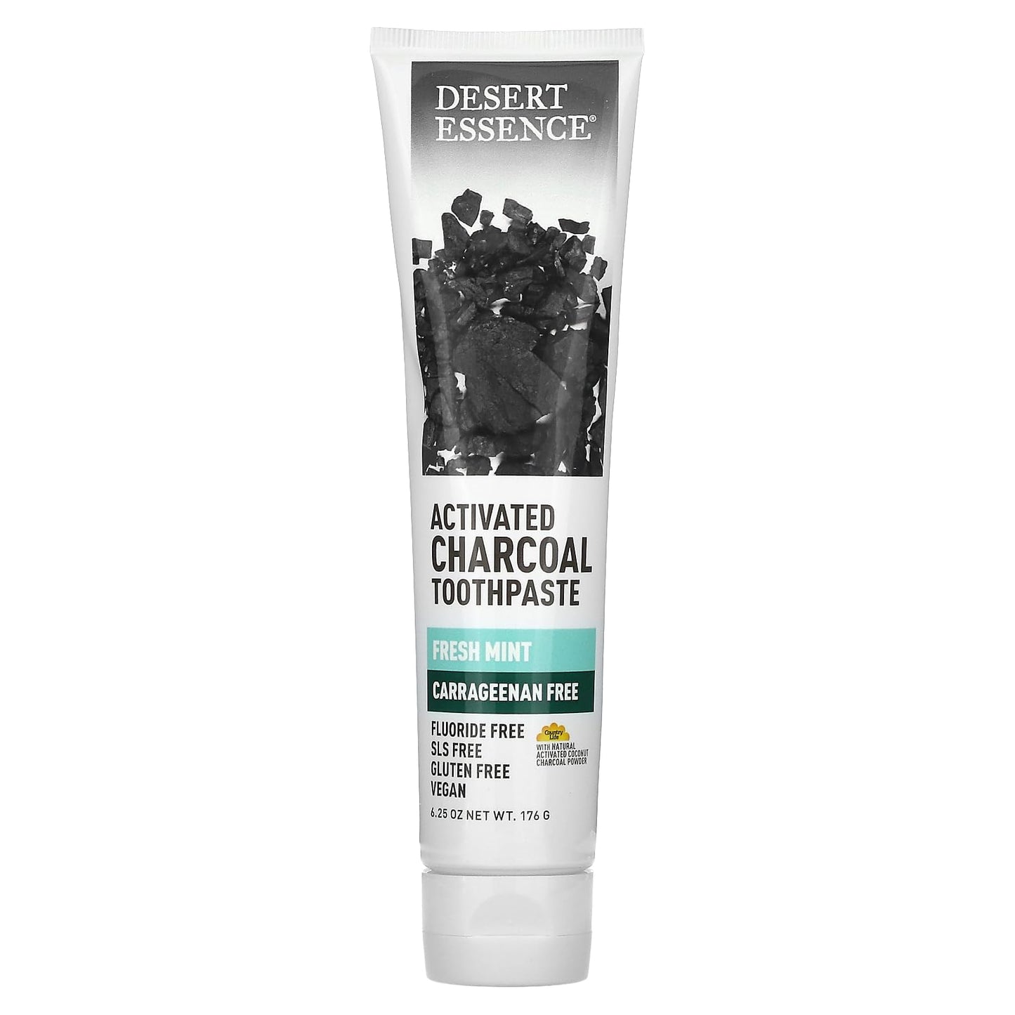 Desert Essence Activated Charcoal Toothpaste – Fluoride & Carrageenan Free