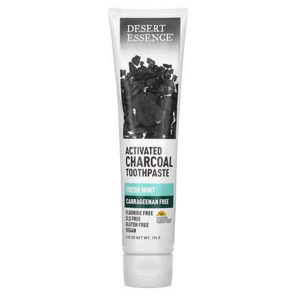 Desert Essence Activated Charcoal Toothpaste – Fluoride & Carrageenan Free