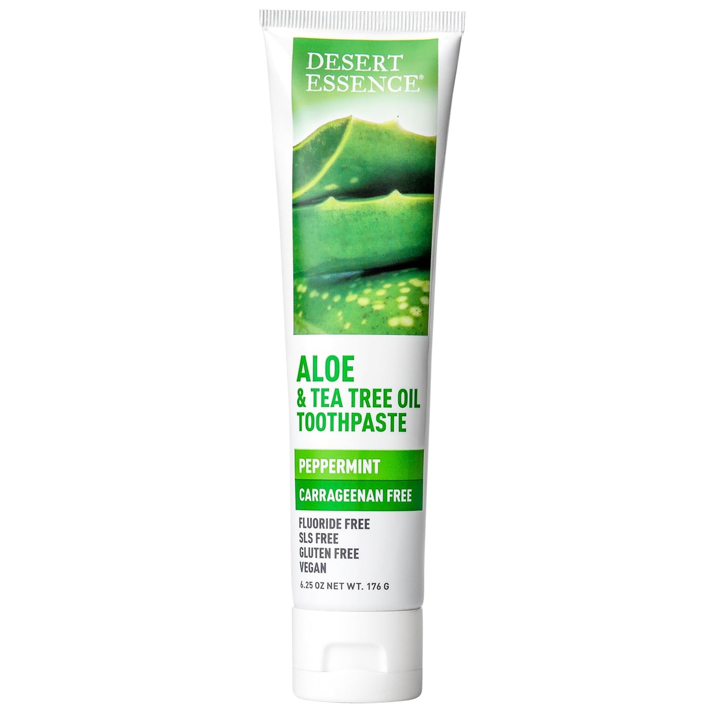 Desert Essence Aloe & Tea Tree Toothpaste - Peppermint | Sensitive Teeth