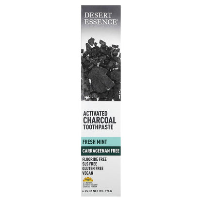 Desert Essence Activated Charcoal Toothpaste – Fluoride & Carrageenan Free