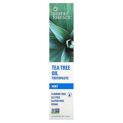 Desert Essence Tea Tree Oil Toothpaste - Mint, 6.25 oz | Deep Clean & Fresh Breath
