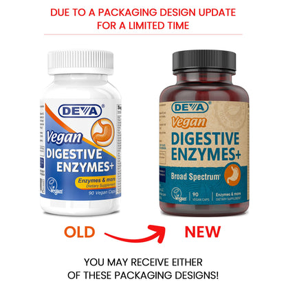 DEVA Vegan Digestive Enzymes Plus Supplement - 90 Capsules