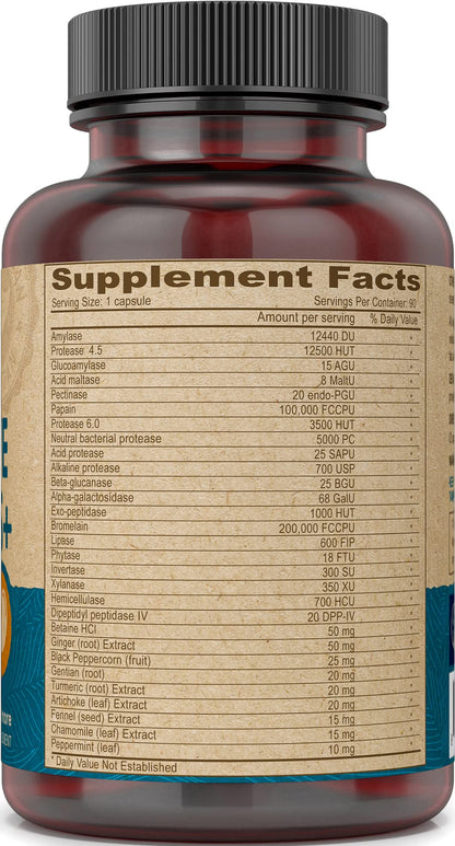 DEVA Vegan Digestive Enzymes Plus Supplement - 90 Capsules