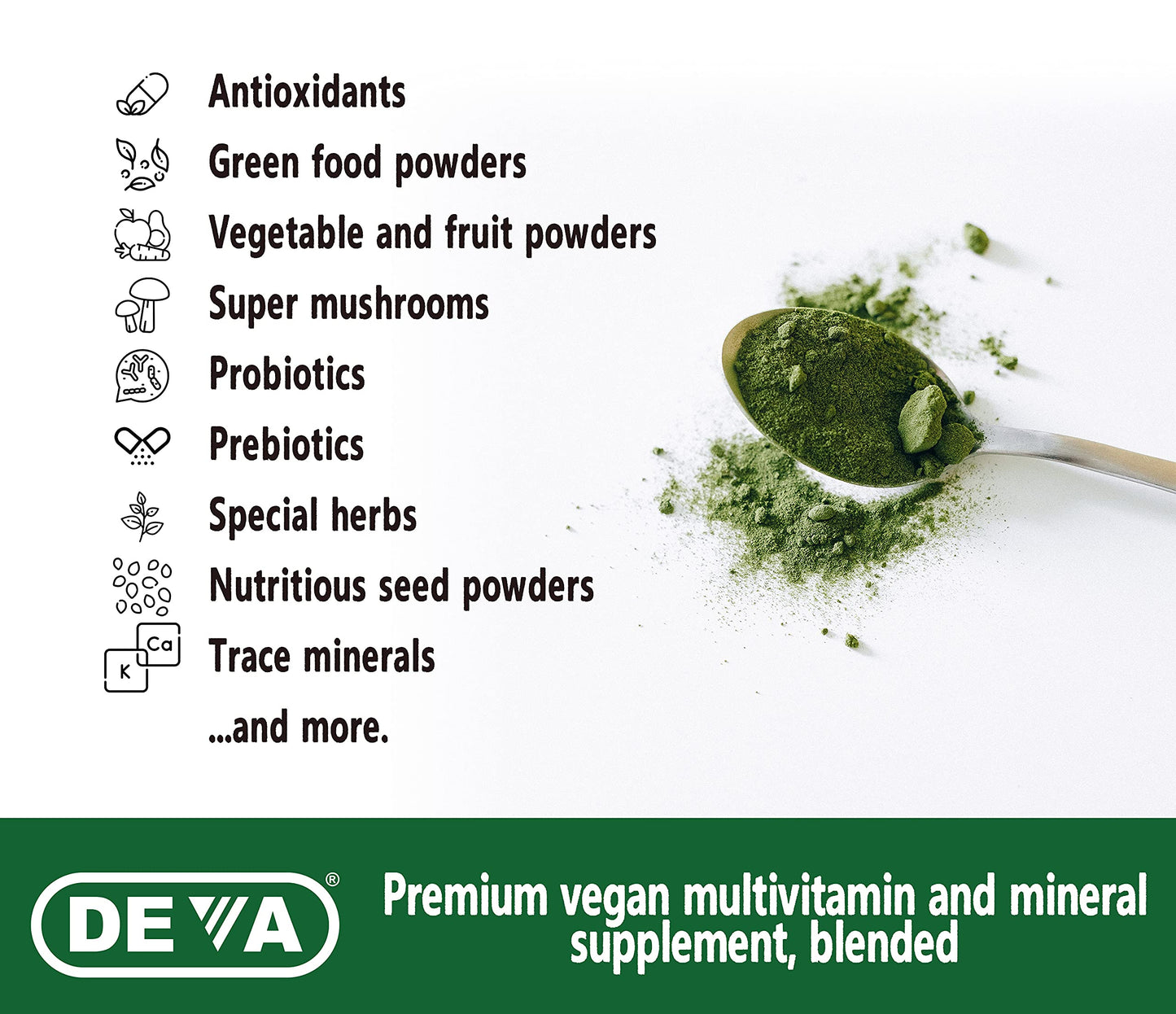 DEVA Tuba Prime Vegan Multivitamin – Iron-Free, High-Potency Vitamins & Minerals