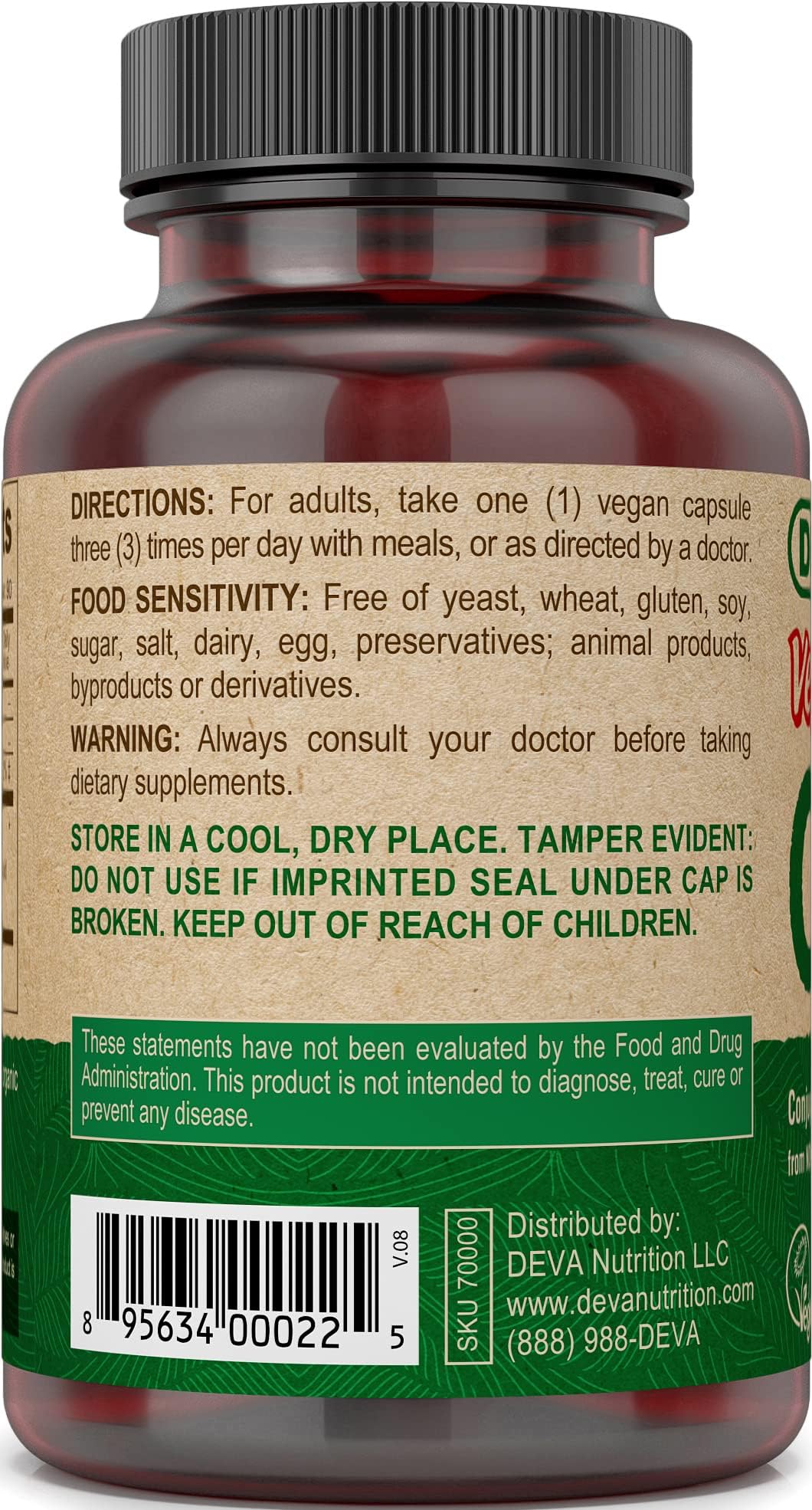 DEVA Vegan CLA Capsules - Non-GMO Safflower Oil, 90 Capsules (1-Pack) | 100% Vegan