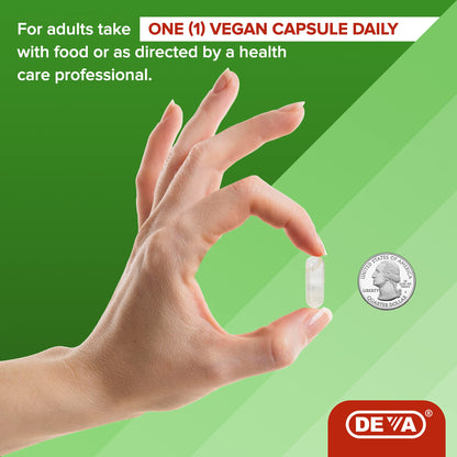 DEVA Vegan CLA Capsules - Non-GMO Safflower Oil, 90 Capsules (1-Pack) | 100% Vegan
