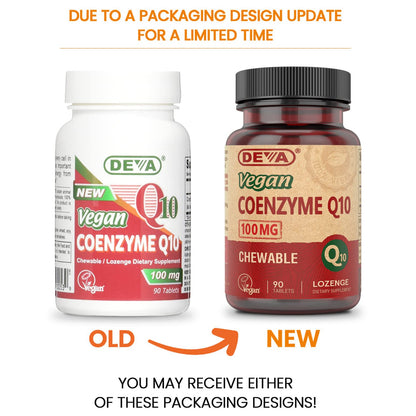 DEVA Vegan CoQ10 100mg – 90 Chewable Tablets (Pack of 1)