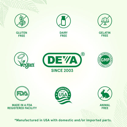DEVA Vegan Tributyrin Supplement - 500 mg Butyrate Precursor, Gut Barrier Support, 90 Capsules per bottle (Pack of 2)