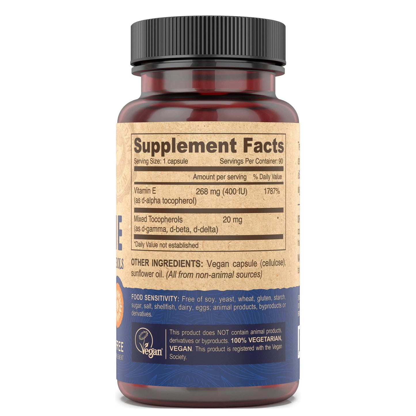 DEVA Vegan Vitamin E 400IU with Mixed Tocopherols – Soy-Free, Non-GMO Sunflower Derived (Pack of 2)