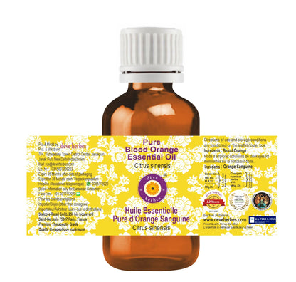 deve herbes Blood Orange Essential Oil (Citrus sinensis) – Pure, Lightweight & Non-Greasy 10ml