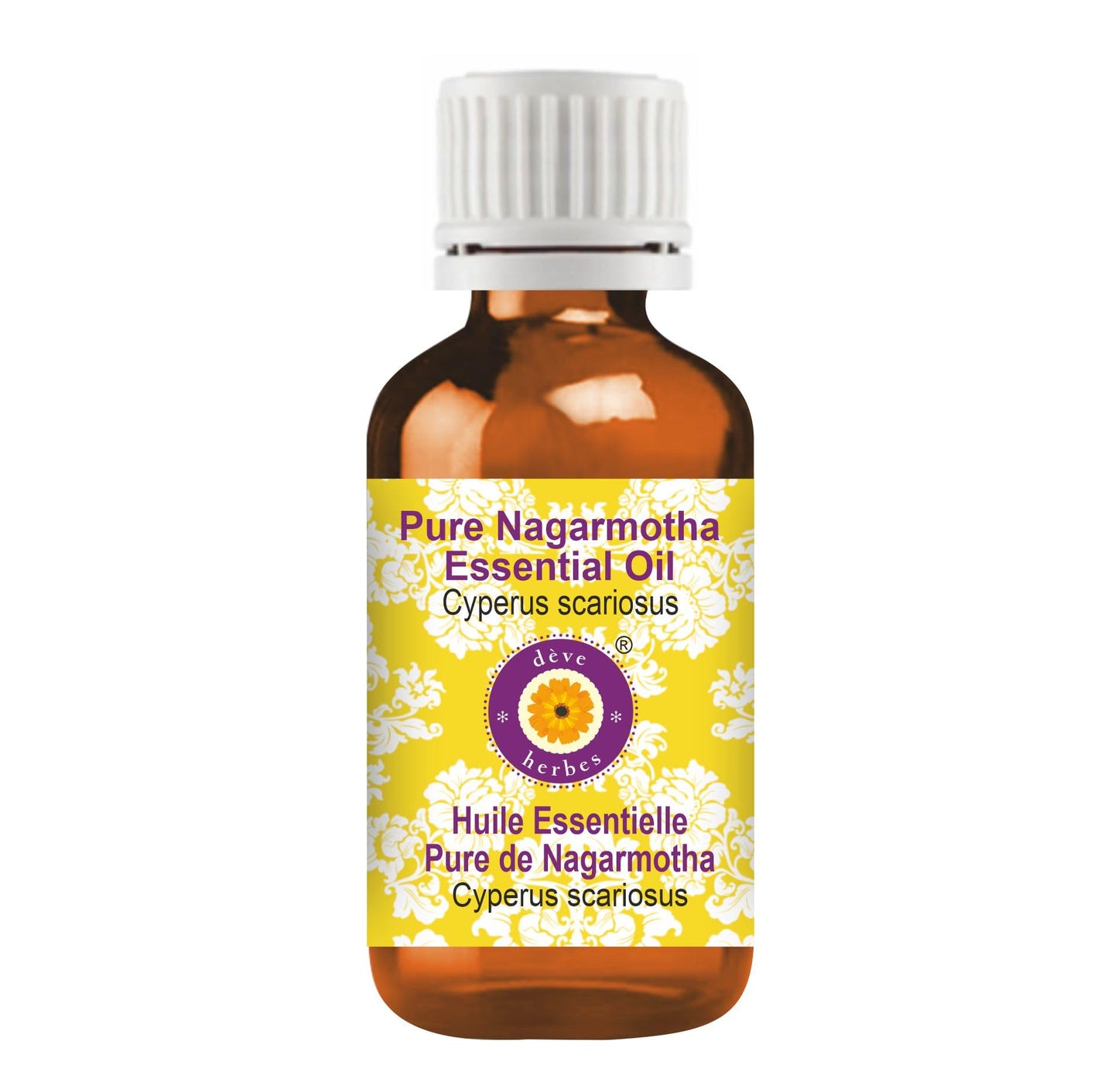 Deve Herbes Pure Nagarmotha Essential Oil (Cyperus scariosus) Steam Distilled 5ml