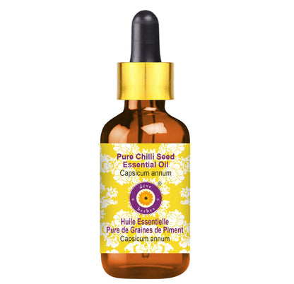 Deve Herbes Pure Chilli Seed Essential Oil (Capsicum annum) 15ml – Steam Distilled