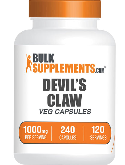 Devil's Claw Extract Capsules – Vegan & Gluten Free (240 Veg Caps) | BulkSupplements