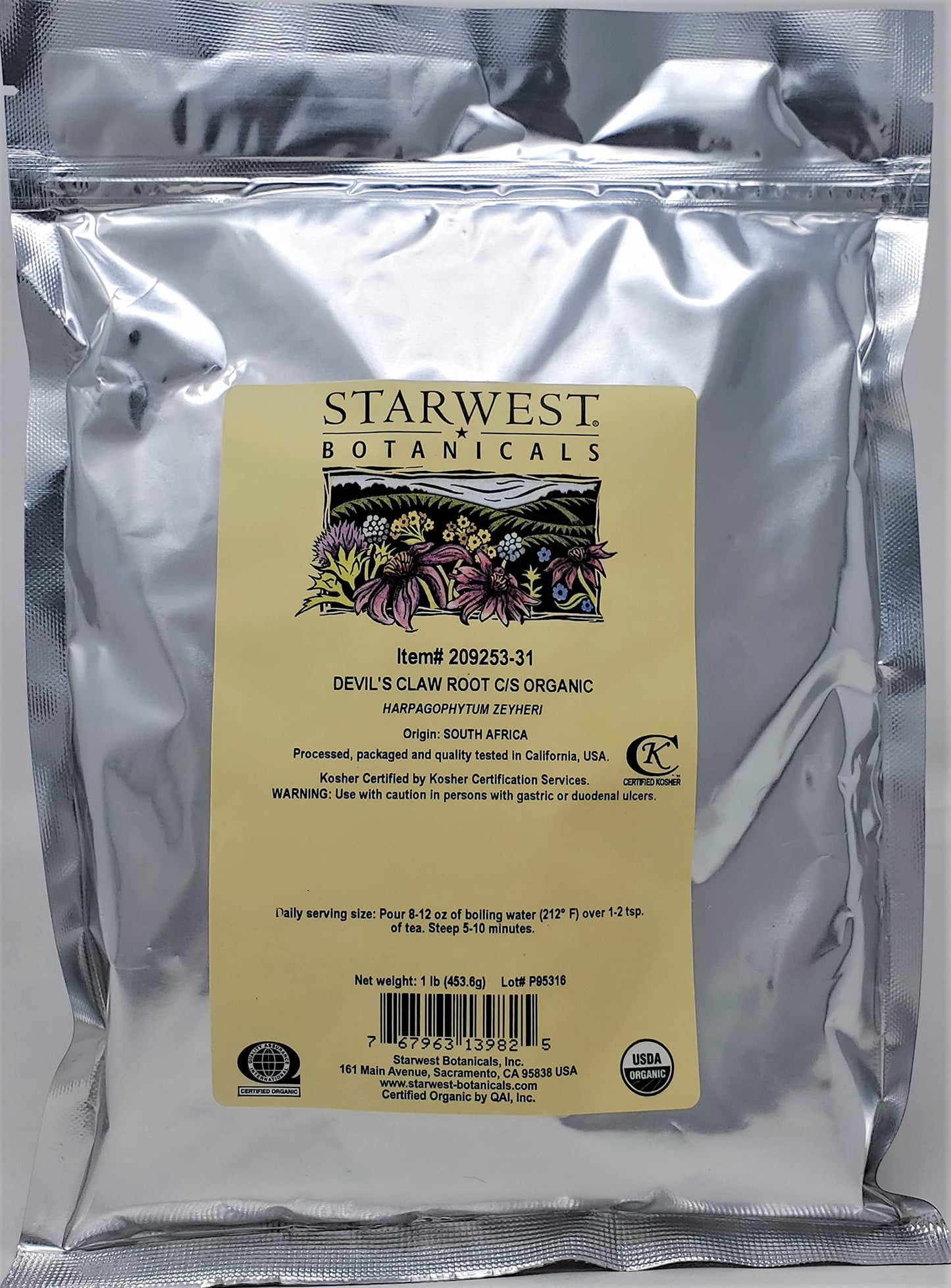 Devil's Claw Root Organic C/S | Starwest Botanicals 1 lb
