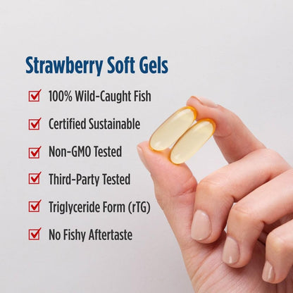 Nordic Naturals DHA Xtra Strawberry - 60 Soft Gels | 1660 mg Omega-3
