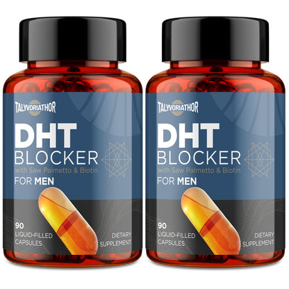 Talyvoriathor DHT Blocker for Men — Saw Palmetto & Biotin, Liquid-Filled Capsules, 180 Count