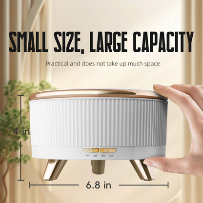 500ML Ultrasonic Essential Oil Diffuser with Remote – 7 Color LED, Timed Mist, Auto Shut-Off (White)