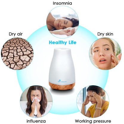 300ML Diffuser with Remote Control – Aromatherapy Diffuser with 7 Color LED Lights for Bedroom, Office, Yoga