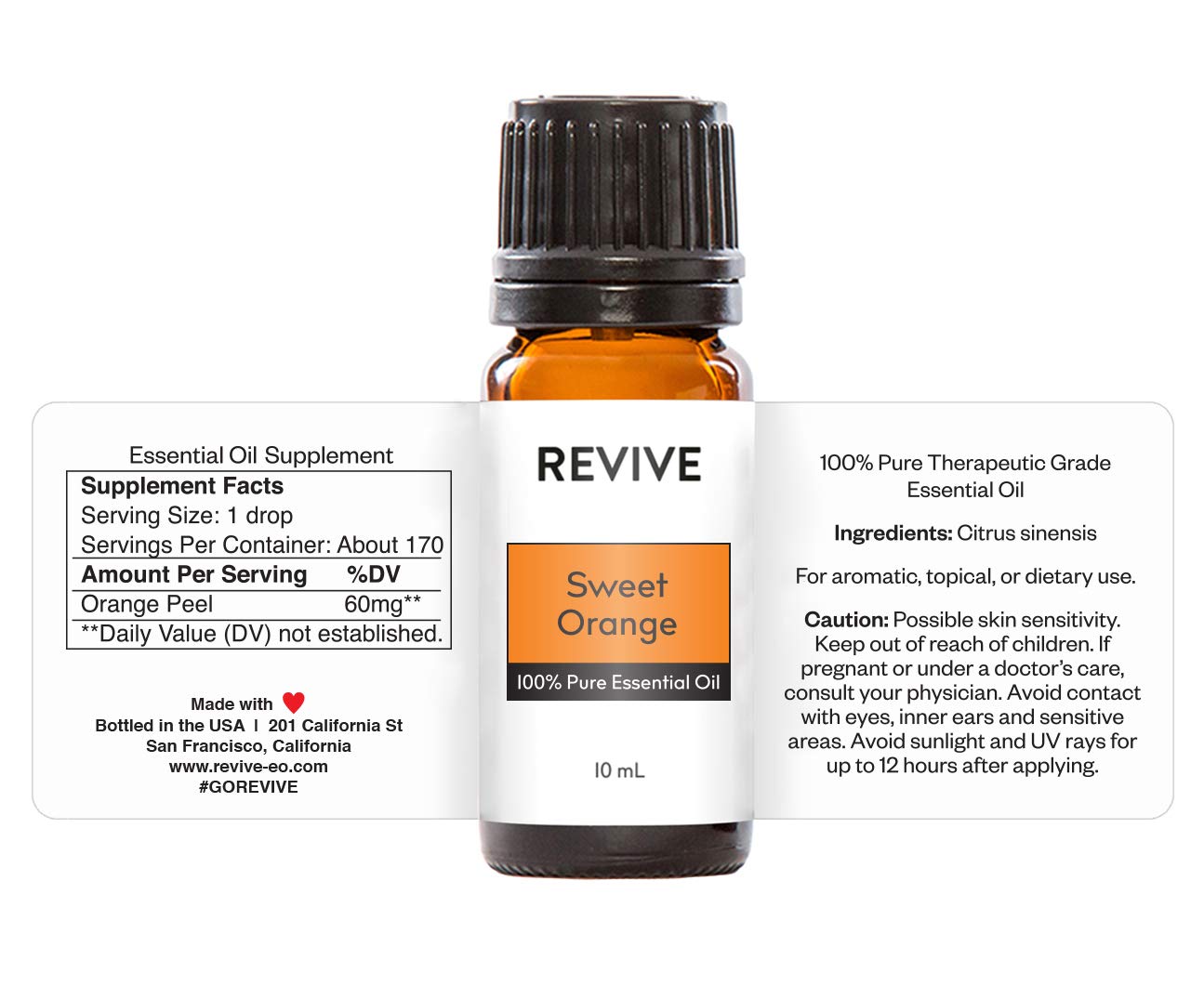 Sweet Orange Essential Oil by Revive Essential Oils - 100% Pure Therapeutic Grade