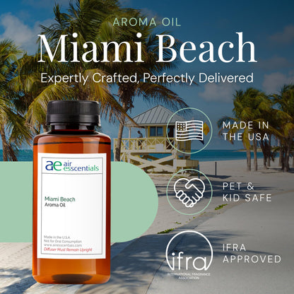 Miami Beach Aroma Oil – 300 mL Essential Oil Diffuser Blend with Citrus & Musk Notes